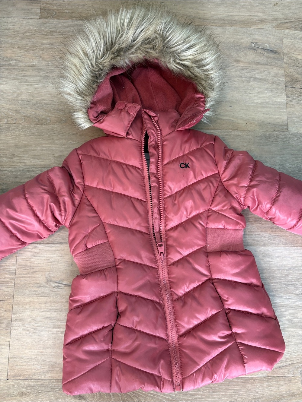 Calvin Klein Jeans Dusty Rose Children's Puffer Coat